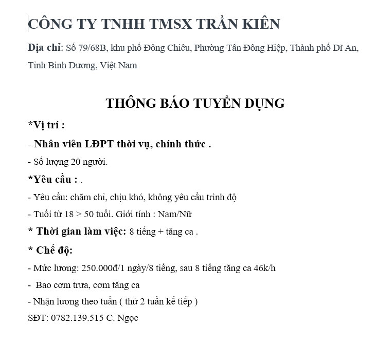 lĩnh vực hoạt động